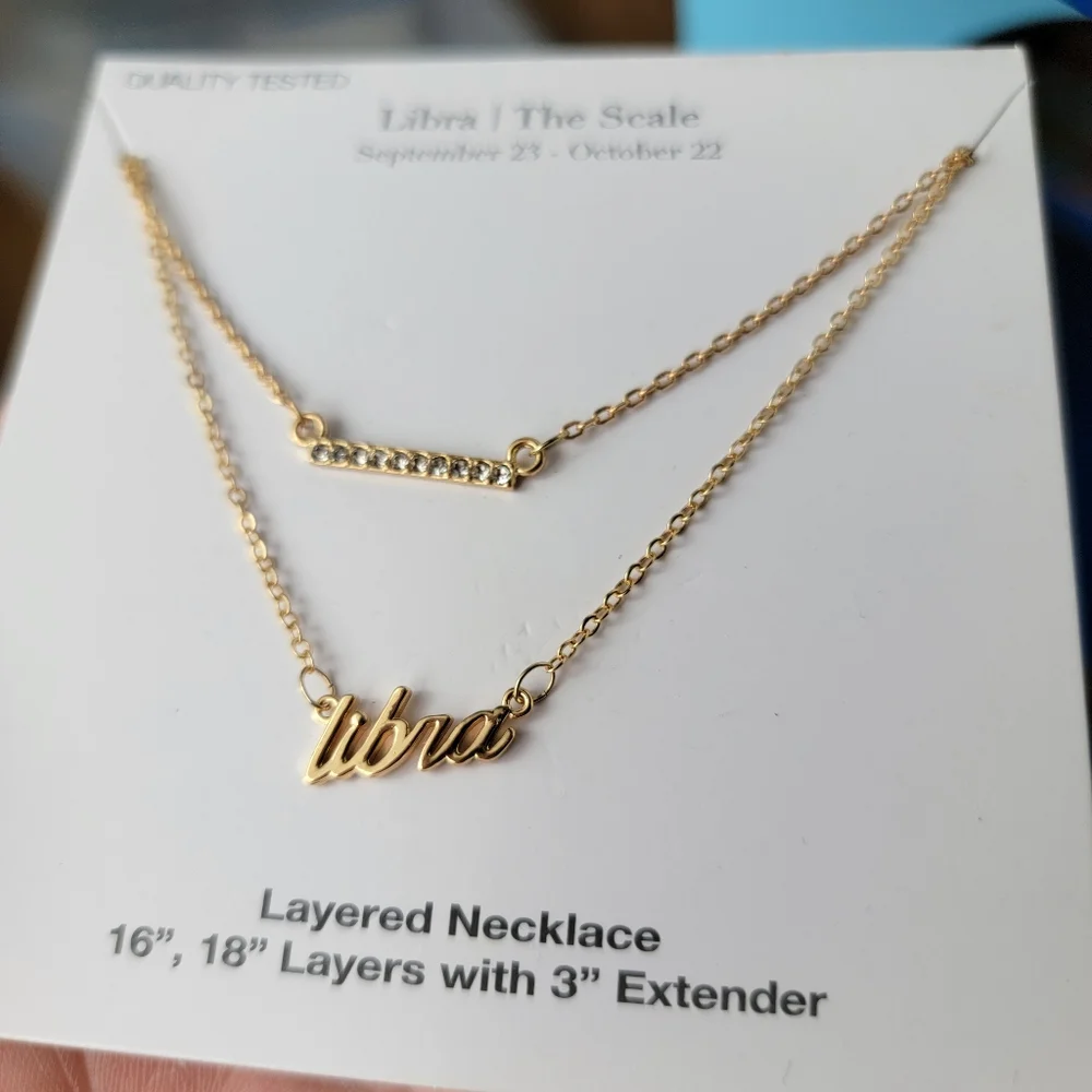 Libra Zodiac Layered Necklace